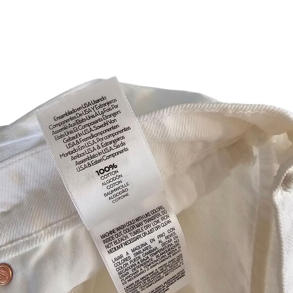 MOTHER Superior The Full Pipe Ankle Jeans in Picket Fence White, High Rise, 32 - Picture 10 of 13